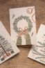 Kerstkaarten met envelop, kerstgroen, set van 10 in een doos