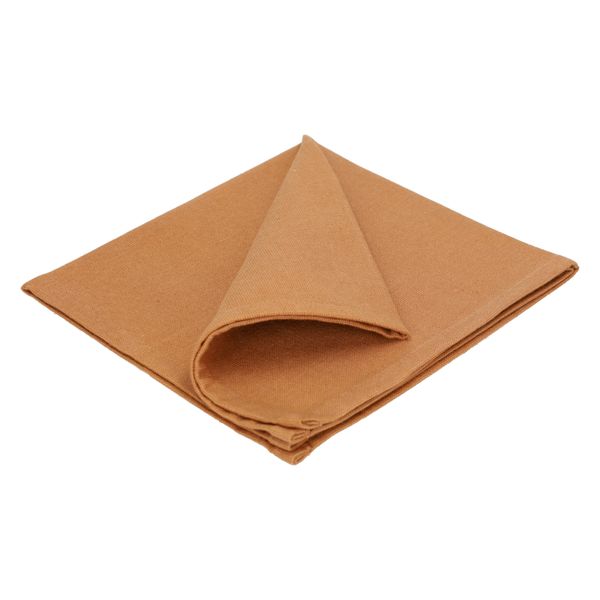 Servet, GOTS bio-katoen, amandelbruin, 40 x 40 cm