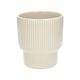 Cache-pot, céramique, rainuré, beige clair, Ø17 X H19 cm Cache-pot, céramique, rainuré, beige clair, Ø17 X H19 cm