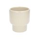 Cache-pot, céramique, rainuré, beige clair, Ø14 X H15 cm Cache-pot, céramique, rainuré, beige clair, Ø14 X H15 cm