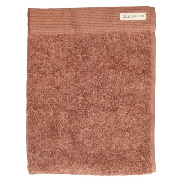 Handdoek, recycled katoen, terraroze, 50 x 100 cm