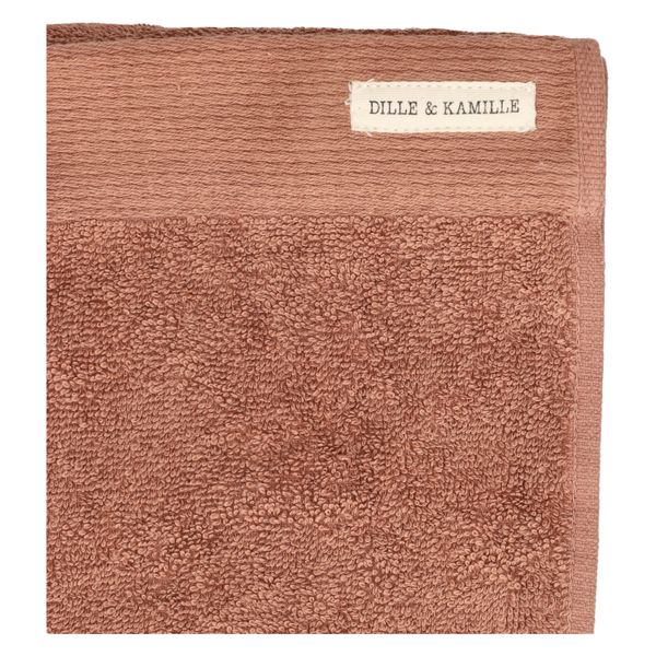 Handdoek, recycled katoen, terraroze, 50 x 100 cm