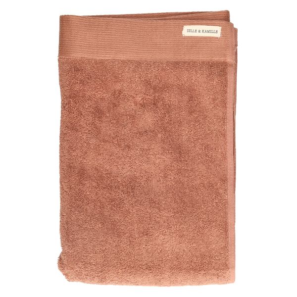 Handdoek, recycled katoen, terraroze, 70 x 140 cm