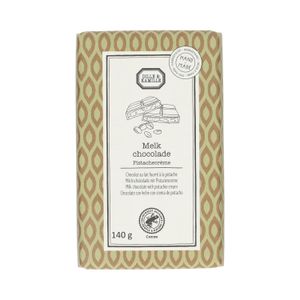 Tablette de chocolat, lait et crème pistache, 140 g