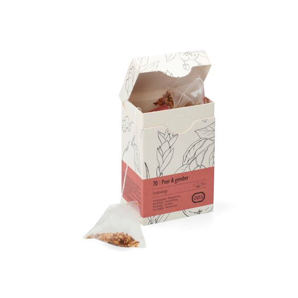 Peer en gember, fruitmelange, 15 theebuiltjes