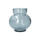Bolvormige vaas, gerecycled glas, blauw, Ø14,2 cm