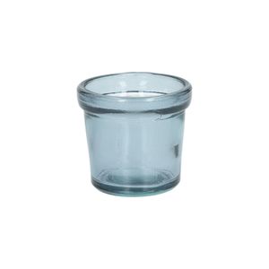 Photophore pour bougie chauffe-plat, verre recyclé, bleu, Ø7 cm Photophore pour bougie chauffe-plat, verre recyclé, bleu, Ø7 cm