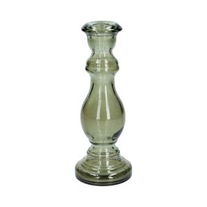 Kandelaar, gerecycled glas, groen, H20 x Ø7,5 cm Kandelaar, gerecycled glas, groen, H20 x Ø7,5 cm