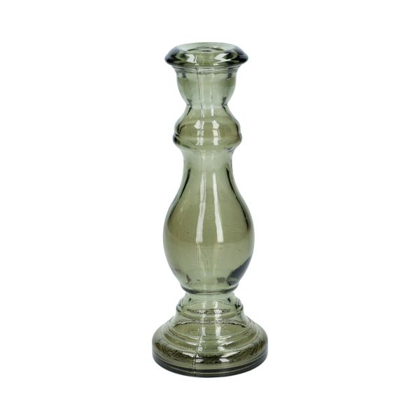 Bougeoir, verre recyclé, vert, H20 x Ø7,5 cm Bougeoir, verre recyclé, vert, H20 x Ø7,5 cm