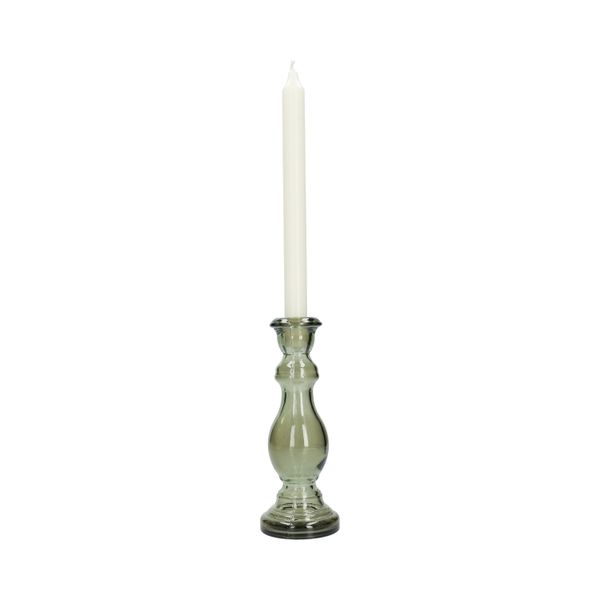 Bougeoir, verre recyclé, vert, H20 x Ø7,5 cm Bougeoir, verre recyclé, vert, H20 x Ø7,5 cm