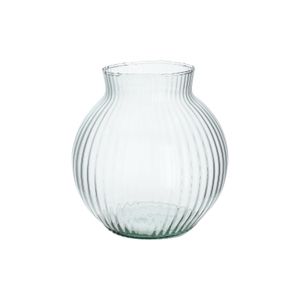 Vase, recyceltes Glas, transparent, Ø17CM