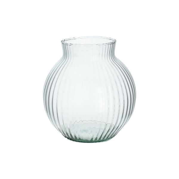Vase, recyceltes Glas, transparent, Ø17CM