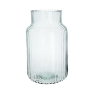 Vase, recyceltes Glas, transparent, Ø19 cm