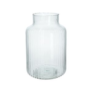 Vase, recyceltes Glas, transparent, Ø17 cm