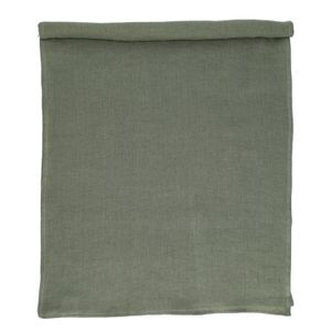 Table runner, linen, green grey, 47 x 140 cm
