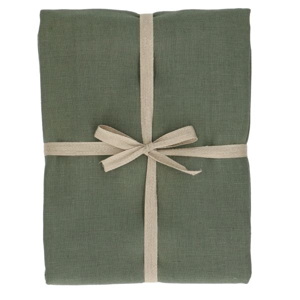 Nappe extra longue, lin, gris-vert, 137 x 350 cm