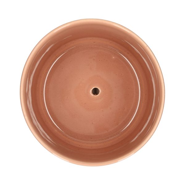 Bloempot met schotel, aardewerk, oudroze, Ø16 x 15 cm