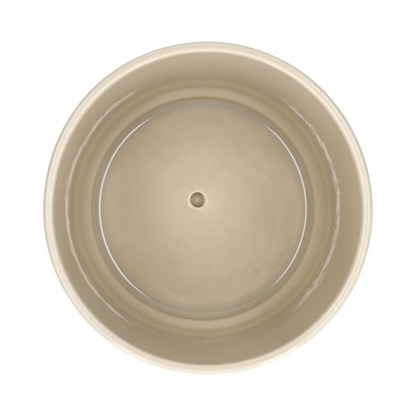 Bloempot met schotel, aardewerk, beige, Ø21 x 20 cm