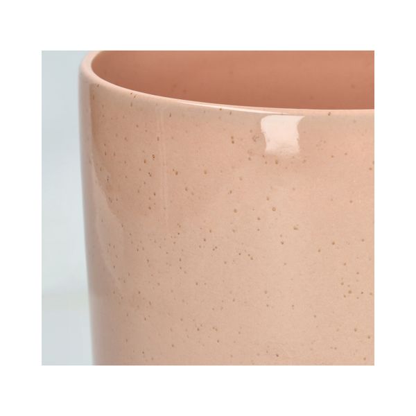 Bloempot met schotel, aardewerk, oudroze, Ø21 x 20 cm