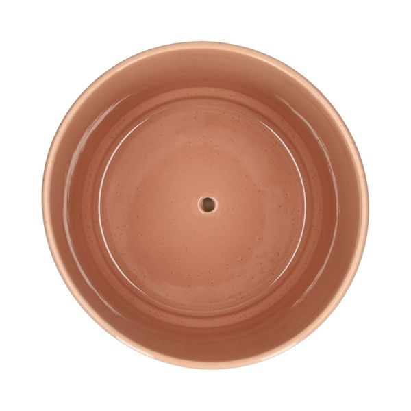 Bloempot met schotel, aardewerk, oudroze, Ø21 x 20 cm