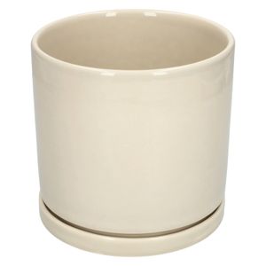 Cache-pot et soucoupe, céramique, vieux rose, Ø16 x 15 cm Cache-pot et soucoupe, céramique, vieux rose, Ø16 x 15 cm