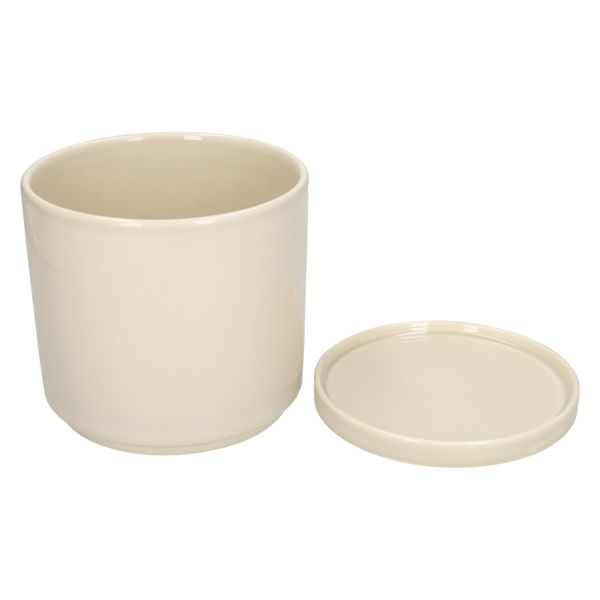 Bloempot met schotel, aardewerk, oudroze, Ø16 x 15 cm