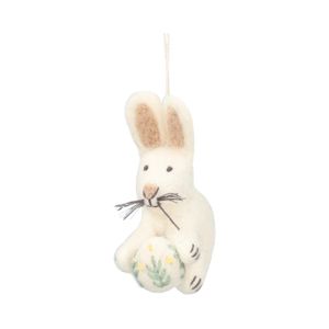 Osteranhänger, Filz, Hase mit Blume Osteranhänger, Filz, Hase mit Blume