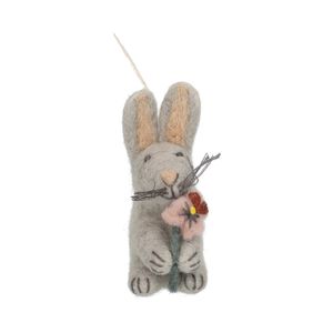 Easter decoration, felt, rabbit with a violet Easter decoration, felt, rabbit with a violet