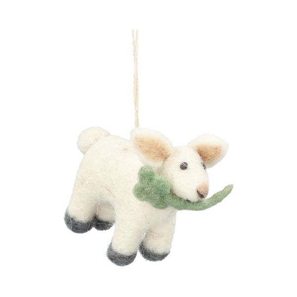 Hanger, vilt, lammetje met klaver