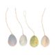 Suspension de Pâques, feutrine, œufs aux couleurs marbrées, lot de 4