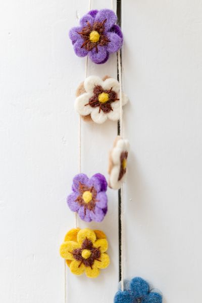 Guirlande, feutrine, violettes, 180 cm