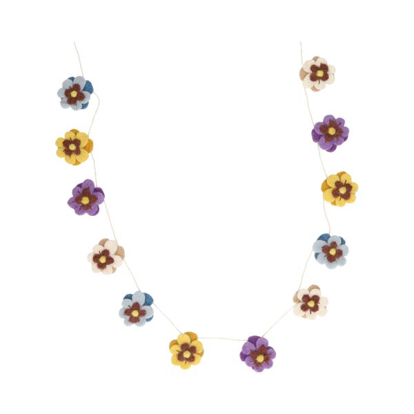 Guirlande, feutrine, violettes, 180 cm