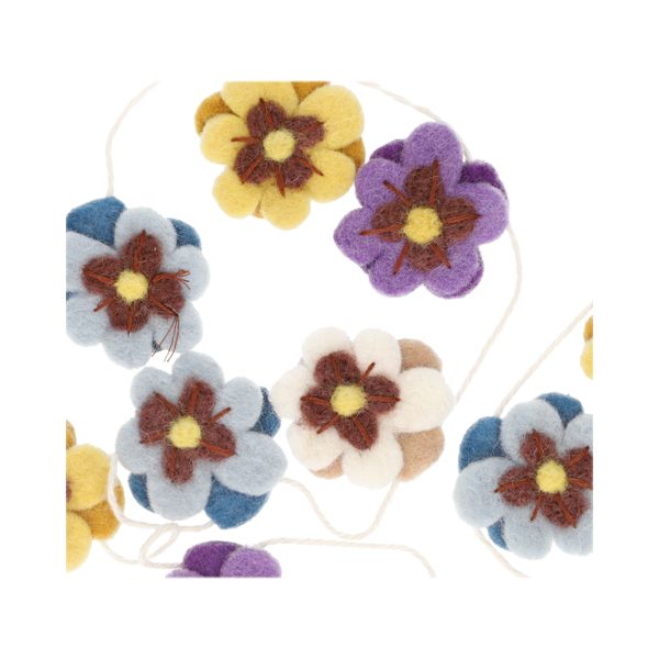 Guirlande, feutrine, violettes, 180 cm