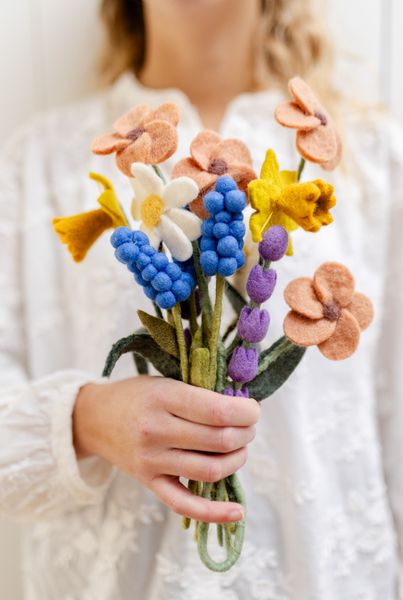 Branche de lavande, feutrine, violet, 24 cm