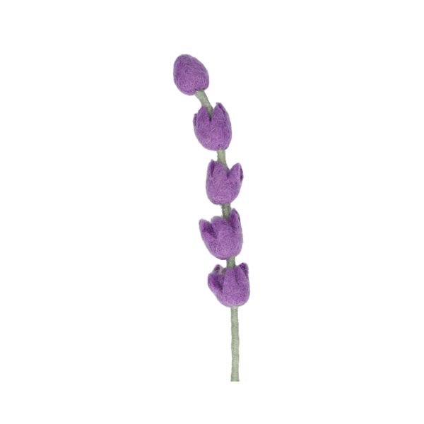 Branche de lavande, feutrine, violet, 24 cm