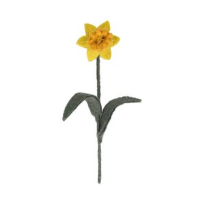 Fleur, feutrine, narcisse, jaune, 24 cm
