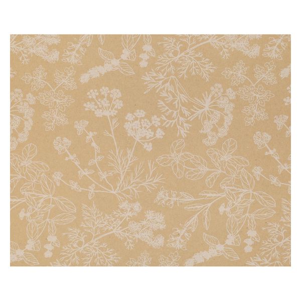 Inpakpapier met kruiden, kraft, 70 x 250 cm Inpakpapier met kruiden, kraft, 70 x 250 cm