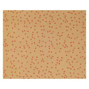 Inpakpapier met hartjes, kraft, 70 x 250 cm Inpakpapier met hartjes, kraft, 70 x 250 cm