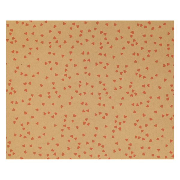 Papier d’emballage, cœurs, kraft, 70 x 250 cm Papier d’emballage, cœurs, kraft, 70 x 250 cm