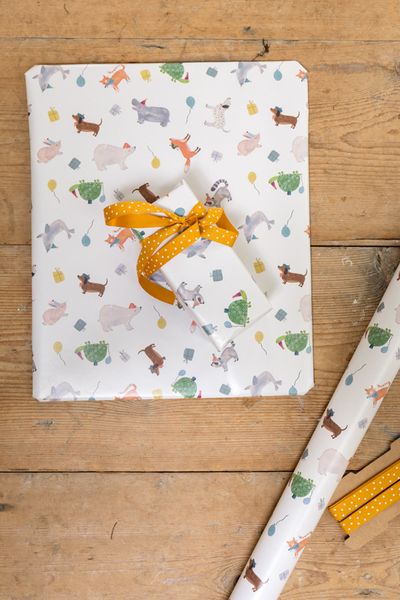Papier d'emballage, animaux, 70 x 250 cm