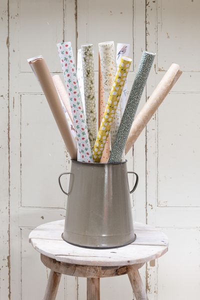 Inpakpapier, bloembed, 70 x 250 cm