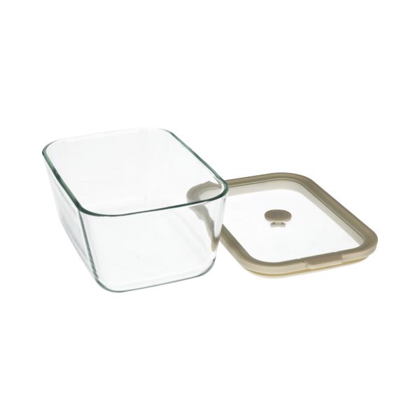 Plat à four/de conservation avec couvercle en verre, verre résistant à la chaleur et silicone, 1,3 L