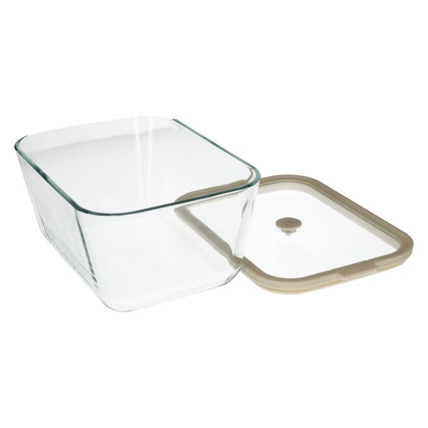 Plat à four/de conservation avec couvercle en verre, verre résistant à la chaleur et silicone, 2,5 L