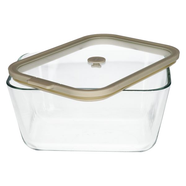 Frischhalte-/Auflaufform mit Glasdeckel, hitzebeständiges Glas und Silikon, 2,5 L