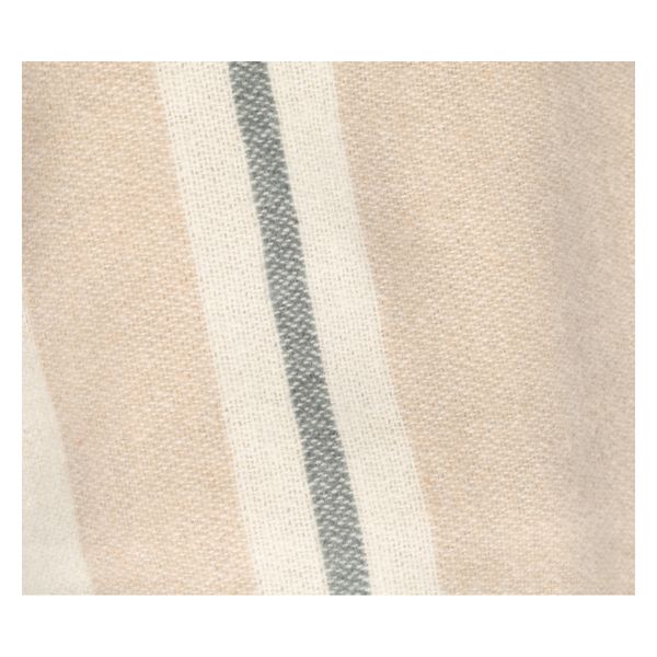 Plaid, laine/coton, blanc cassé, 127 x 178 cm