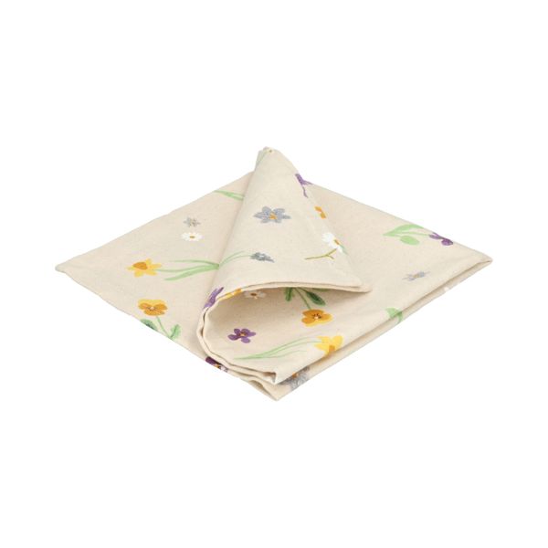 Servet, GOTS bio-katoen, lentebloem, 40 x 40 cm
