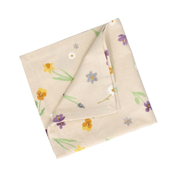 Servet, GOTS bio-katoen, lentebloem, 40 x 40 cm