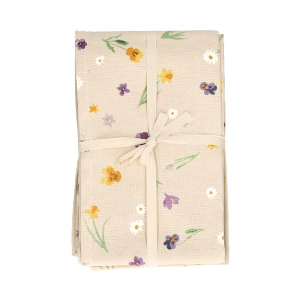 Tafelkleed, GOTS bio-katoen, lentebloem, 145 x 180 cm
