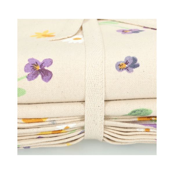 Tafelkleed, GOTS bio-katoen, lentebloem, 145 x 350 cm