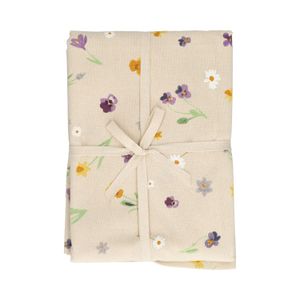 Nappe, coton biologique GOTS, motif fleurs de printemps, Ø 180 cm